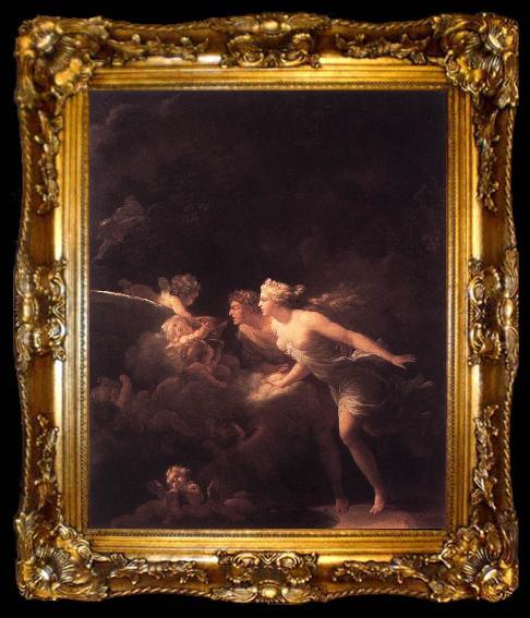 framed  Jean Honore Fragonard The Fountain of Love, ta009-2
